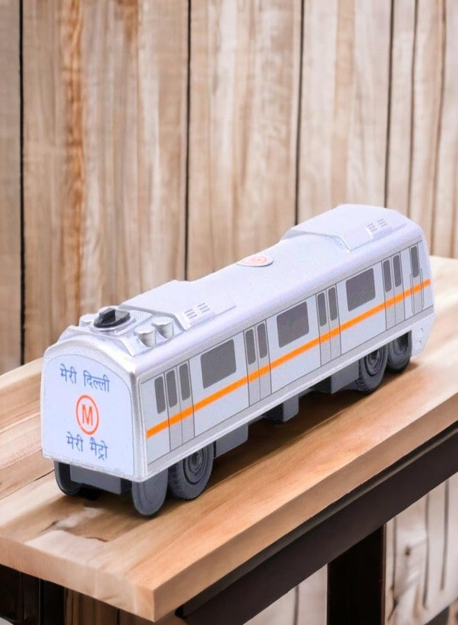 SARASI Metro Train for Kids, Pull Back Action, Excellent Body Graphics, Durable Quality (Multicolor, Pack of: 1) - Image 4